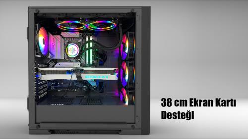 EMPOUSA EMG-17XB 4X120MM FAN RGB + Gaming ATX PSU YOK KUMAND VAR